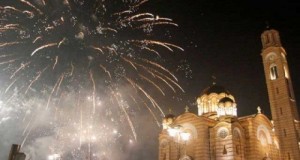Doček pravoslavne Nove godine na Gradskom trgu u Rudom